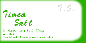timea sall business card